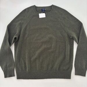 J. Crew Factory Lambswool Blend Crewneck Sweater Men’s Size Large Green New